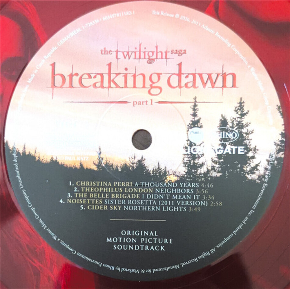 Soundtrack / The Twilight Saga: Breaking Dawn, Part 1 (Original Motion Picture Soundtrack)(Coloured Vinyl)(2LP)