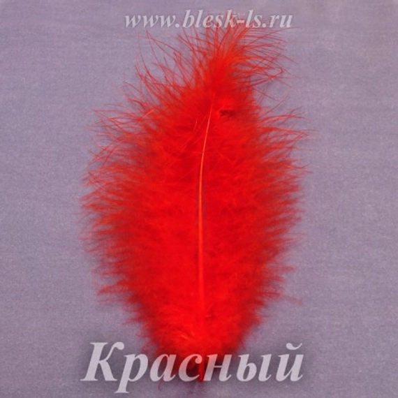 Перо индейки 12-18 см, Красный