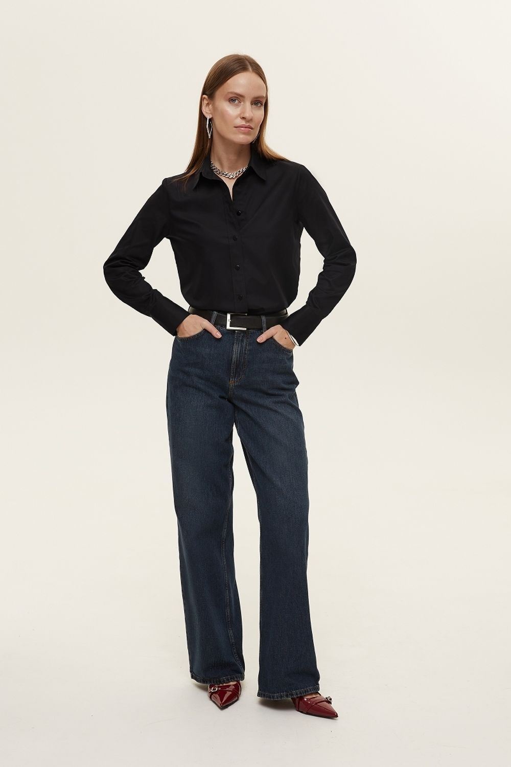 Рубашка Кельн черный ХЛОПОК