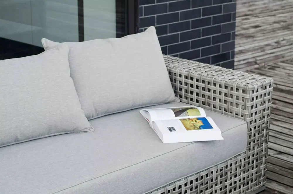 "Тито" диван из искусственного ротанга трехместный, цвет серый