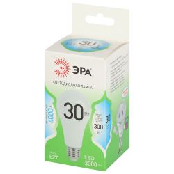 Лампа светодиодная ЭРА GREEN LINE LED A65-30W-840-E27 GL 30Вт груша яркий белый свет E27