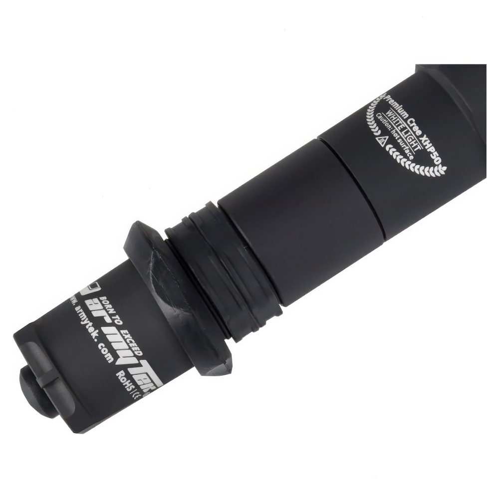 Тактический фонарь Armytek Viking Pro V3 XHP50 (теплый свет) — полная стабилизация яркости даже при низком заряде аккумулятора.