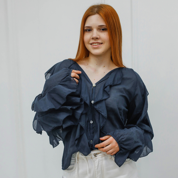 Блуза синяя, Италия