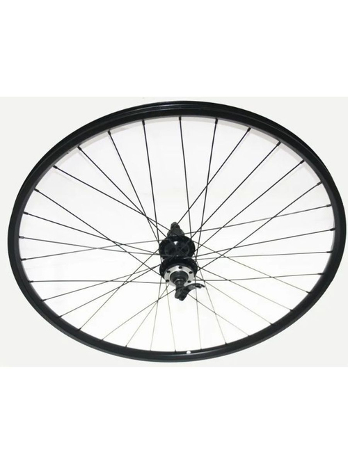 Колесо 26"зад.ал.дв.обод,ст.вт.черн.36Н Disc под трещётку+эксц.