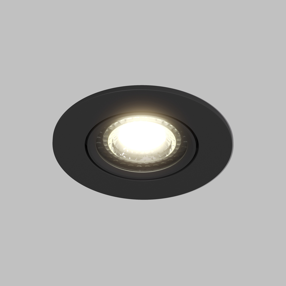 DK3020-BK Встраиваемый светильник, IP 20, 10 Вт, GU5.3, LED, черный, пластик
