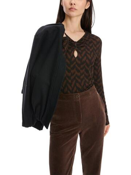 Marc Cain Джемпер из вискозы со сборкой на груди