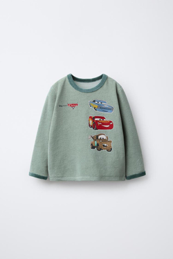 ZARA ВЕЛЬВЕТОВАЯ ПИЖАМА CARS LIGHTNING MCQUEEN AND FRIENDS © DISNEY, ЗЕЛЕНЫЙ