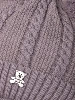 Шапка вязаная демисезонная на завязках