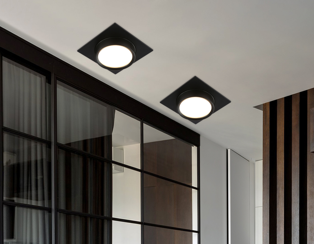 TN6739 BK черный IP44 GX53 110*110*57