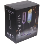 Бокал для шампанского 210мл «Enjoy Life» в наборе 6шт, цвет голубой