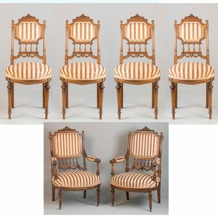 Гарнитур: 2 кресла и 4 стула