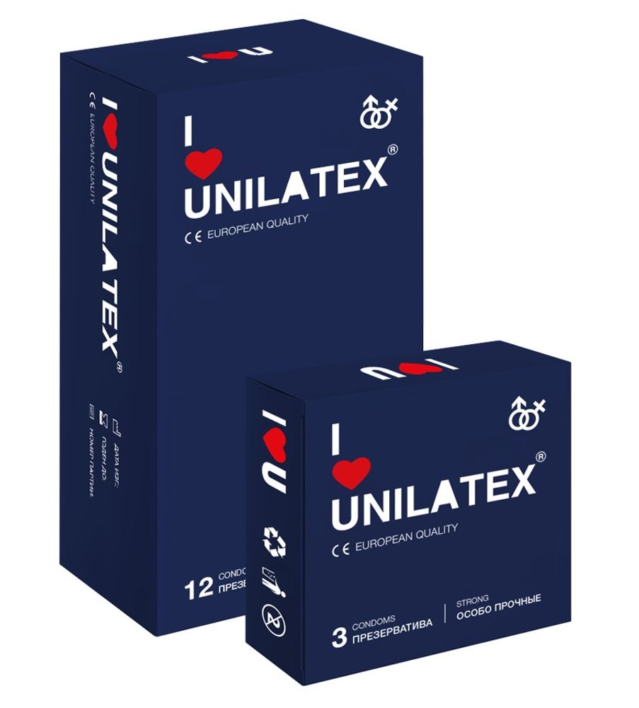 Презервативы Unilatex Extra Strong 12+3шт 3022Un Презервативы Unilatex Extra Strong 12+3шт 3022Un