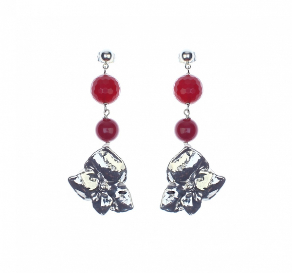 Пусеты Ester Bijoux Гортензия F649C-S BW