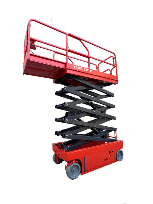 Самоходный ножничный подъемник OXLIFT JS1212Li (г/п 230 кг, подъём на 11.9 м, рабочая высота 13.9 м)
