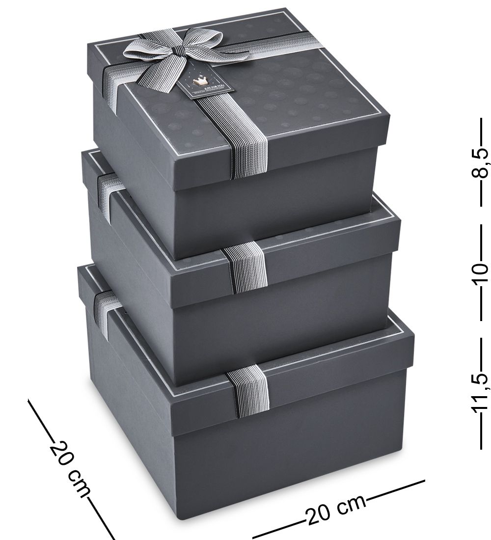 WF-194-B Набор коробок из 3 шт, графитовый