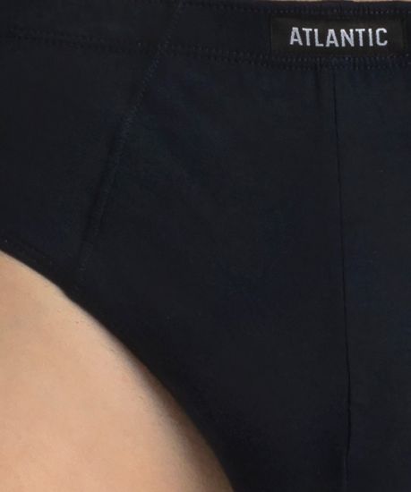 Мужские трусы (3шт) слипы классика Atlantic 3MP-142, изумрудный + темно-синий + темно-синий