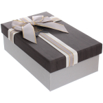 Коробка подарочная «Нежный бант» 19*12*6,5 см, графит