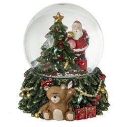 GAEM Фигурка декор в стекл шаре "Дед Мороз" (подсвет, 3хLR44), D 6.5 см, L7,5 W7,5 H8,5 см
