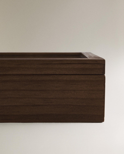 Zara Home Шкатулка из дерева, цвет коричневый, 29.6 см