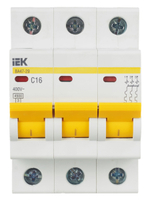 KARAT Автоматический выключатель ВА47-29 3P C 16А 4,5кА IEK