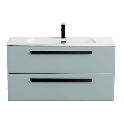 Тумба с раковиной Cezares ECO-CER-N-1200-2C-SO-GAO-P+CZR-8095-120 Серо-голубая матовая