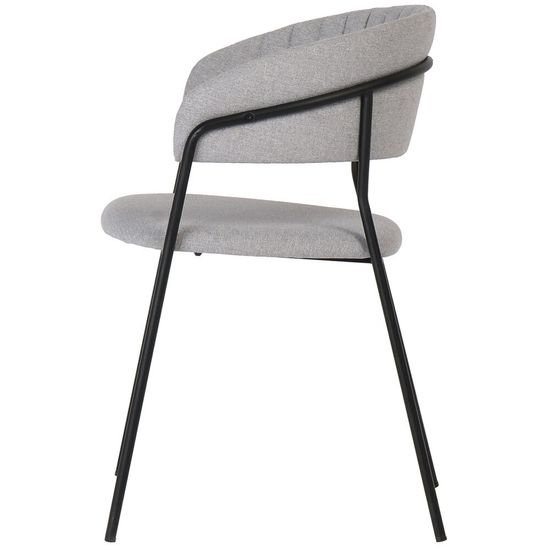 Стул Turin серый с чёрными ножками