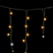 Светодиодная бахрома с колпачком 3,1*0,5 м., 120 желтых белых LED ламп, мерцание, каучуковый черный провод, LTC (LL120BLW-1-2Y)
