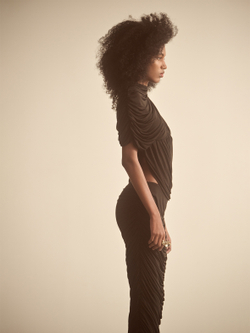 Топ из трикотажа с драпировкой