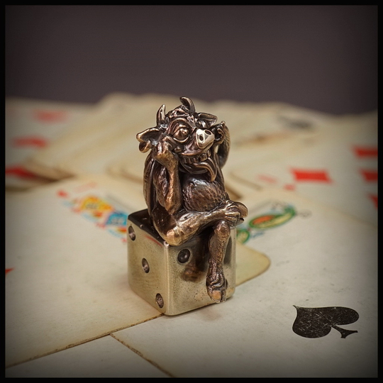 Темлячная бусина "Игрок" для ножей , биметалл