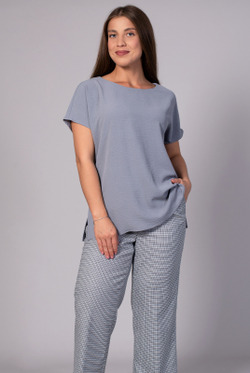 Блузка женская 3256зпа, Светло-серый #30СС093256зпа