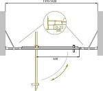Душевая дверь Cezares MOLVENO BA-12-90+50 прозрачный 140x190