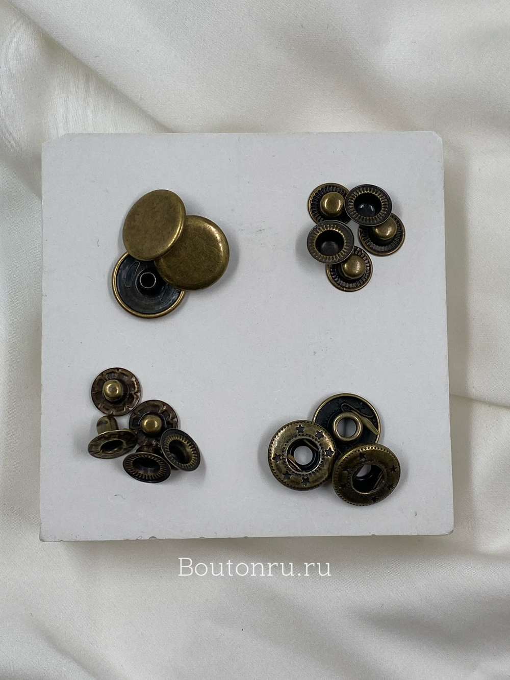 Установочные кнопки бронза/комплект с кнопками и шляпкой 15 мм