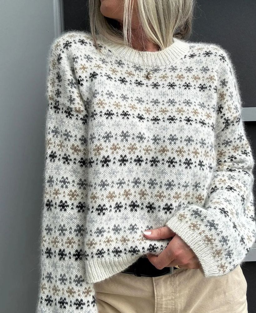 Описание по вязанию джемпера спицами &quot;Bloom&quot;