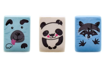 Ластик "HappyGraphix. Милашки-мордашки" 4 цвета (Bruno Visconti)