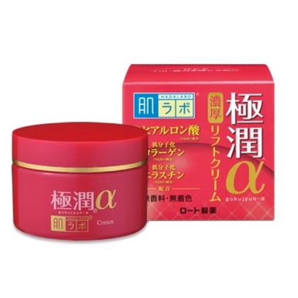 Крем для лица увлажняющий, питательный с эффектом лифтинга Rohto Hada Labo Gokujyun Alpha Anti-Aging Lift Cream 50г