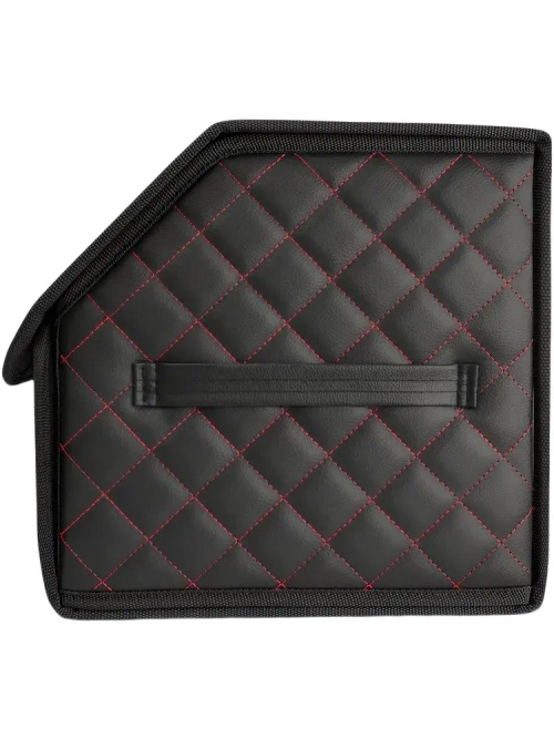 Органайзер в багажник LION Экокожа Ромб размер 50*30*30см черный/красный