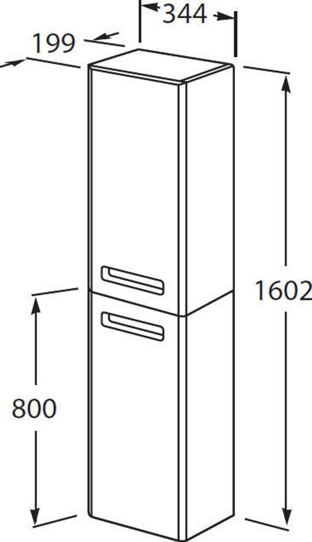 Шкаф-колонна Roca The Gap R цвет фиолетовая ZRU9302746
