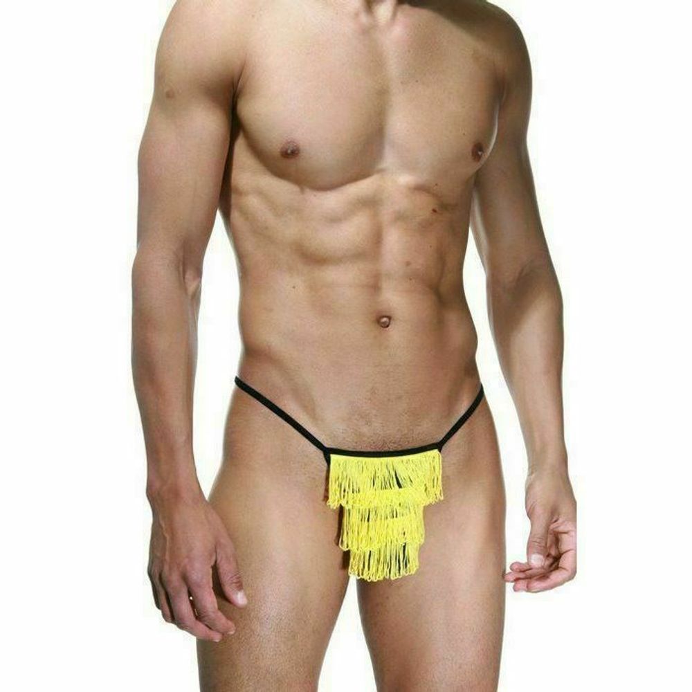 Мужские трусы стринги желтые La Blinque LB15375