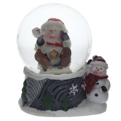 GAEM Фигурка декоративная "Снеговик" в стекл шаре, L5,5 W5 H6 см, 2в.