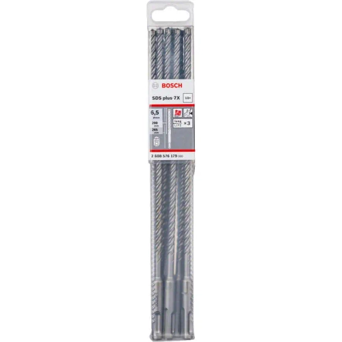 Бур по бетону SDS-plus 7X 6,5x200x265 мм, 10 шт. BOSCH 2608576179