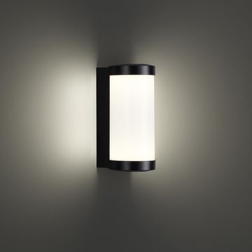 Уличный настенный светодиодный светильник 6W 4000К 359300 чёрный Opal Novotech