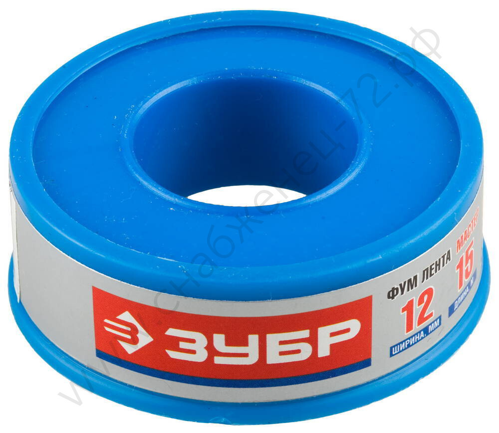 ЗУБР 0,1 мм х 12 мм х 15 м, 0,40 г/см3, Фум лента (12373-12-040)