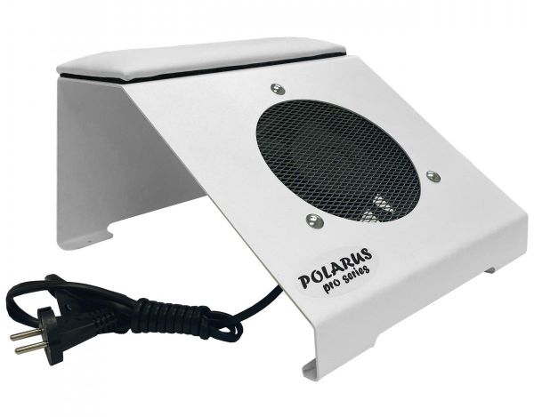 Polarus Пылесос для маникюра настольный металлический PRO-series 80 Вт, белый, с подушкой - фото 3