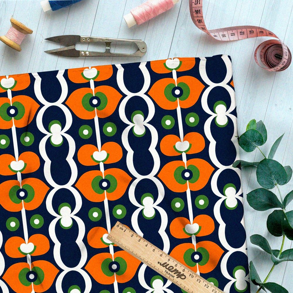 Ткань Ниагара Софт фантазийный коллаж