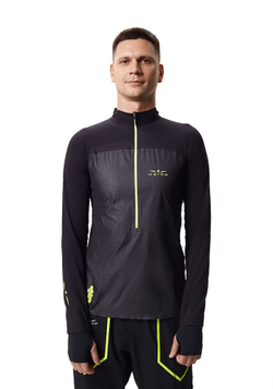 ЛОНГСЛИВ С МЕМБРАННОЙ ВСТАВКОЙ МУЖСКОЙ 3/4 ZIP MEMBRANE | BLACK