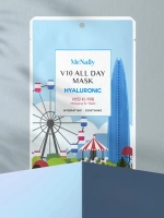 MCNALLY - МАСКА ТКАНЕВАЯ ДЛЯ ЛИЦА С ГИАЛУРОНОВОЙ КИСЛОТОЙ V10 ALL DAY MASK HYALURONIC, 25 ML