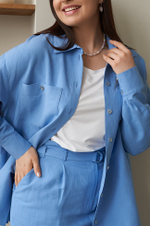 22873 Блузка женская (голубой)