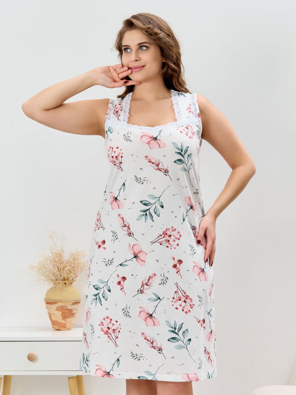 Ночная сорочка Узор-3 Виотекс СУХАЯ РОЗА