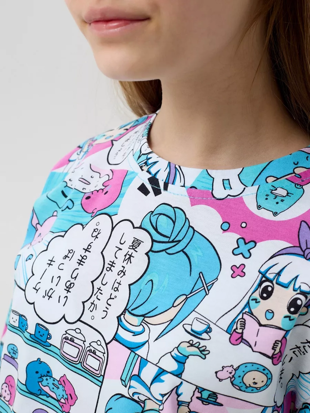 Пижама домашняя с шортами хлопок