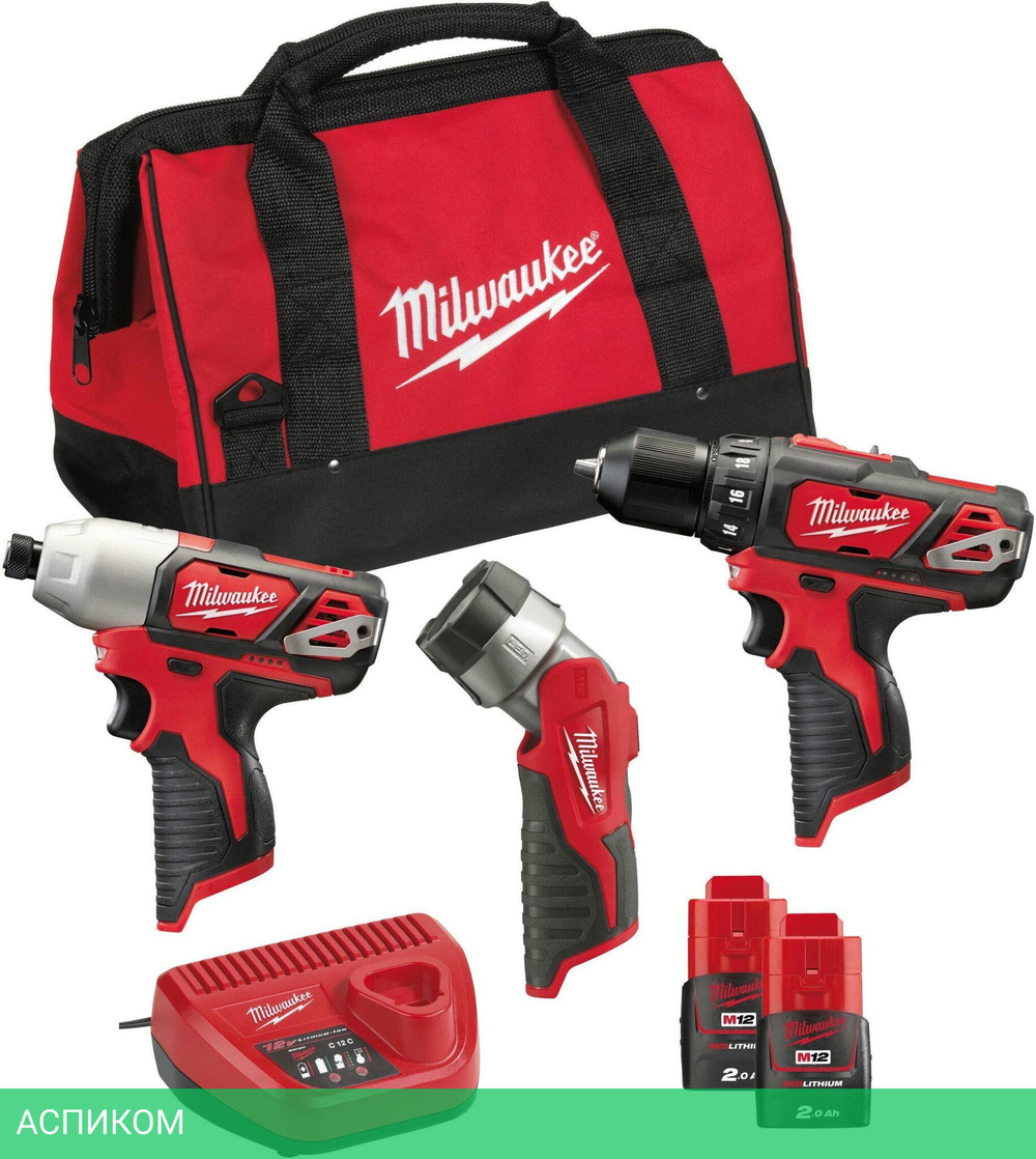 Набор электроинструментов Milwaukee М12 ВPP3А-202В (4933441225)